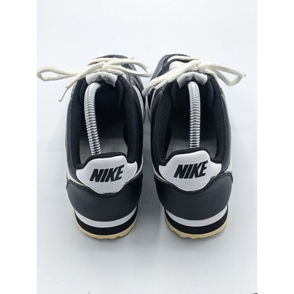 Nike Classic Cortez 807471-010 Black White Leather Sneaker Women's Size 9 US - Picture 5 of 9
